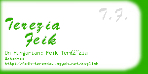terezia feik business card
